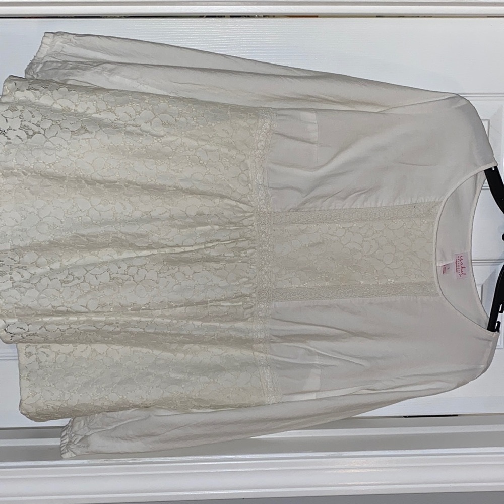 White maternity blouse